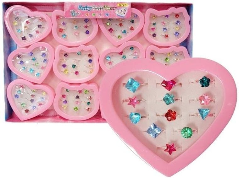 Merkpol, pierścionki z dżetami, 12 szt.