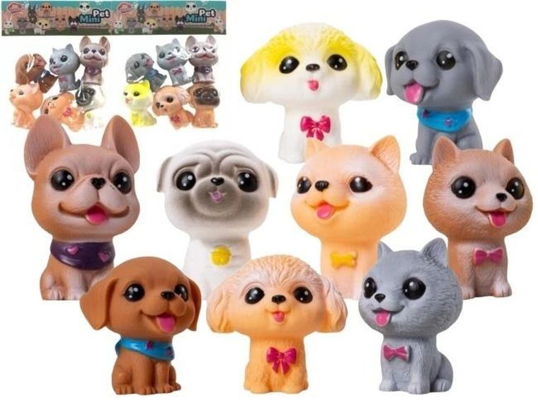 Merkpol, pieski i kotki, zestaw figurek, 6 szt.