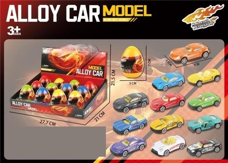 Merkpol, pojazd metalowy, resorak w jajku, 1 szt.