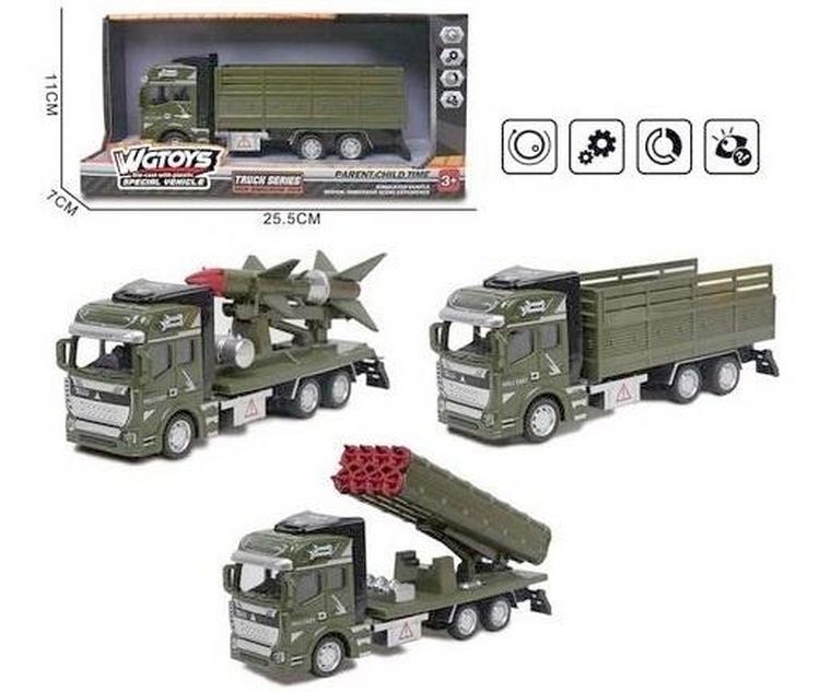 Merkpol, pojazd wojskowy z napędem pull-back, metalowy, 1 szt.