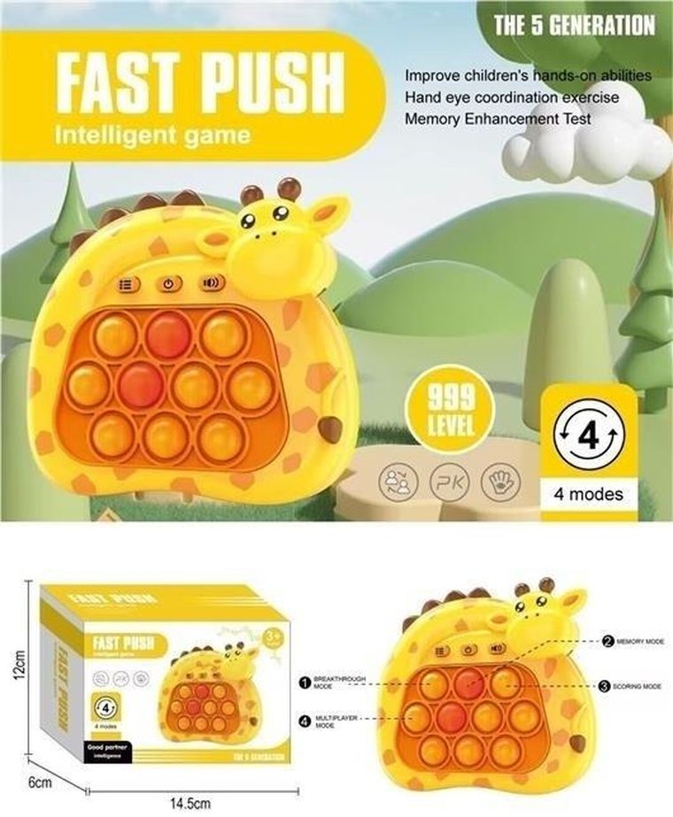Merkpol, pop-it, gra zręcznościowa, żyrafa