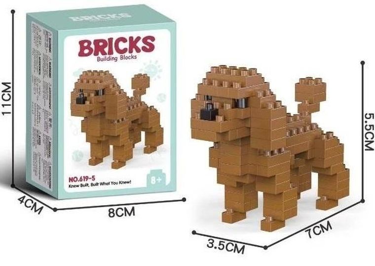 Merkpol, pudel, klocki konstrukcyjne, 150 elementów