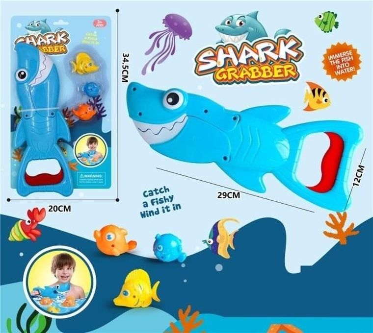 Merkpol, rekin, chwytak, zabawka do kąpieli