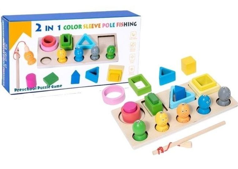 Merkpol, sorter drewniany, łowienie rybek, 2w1