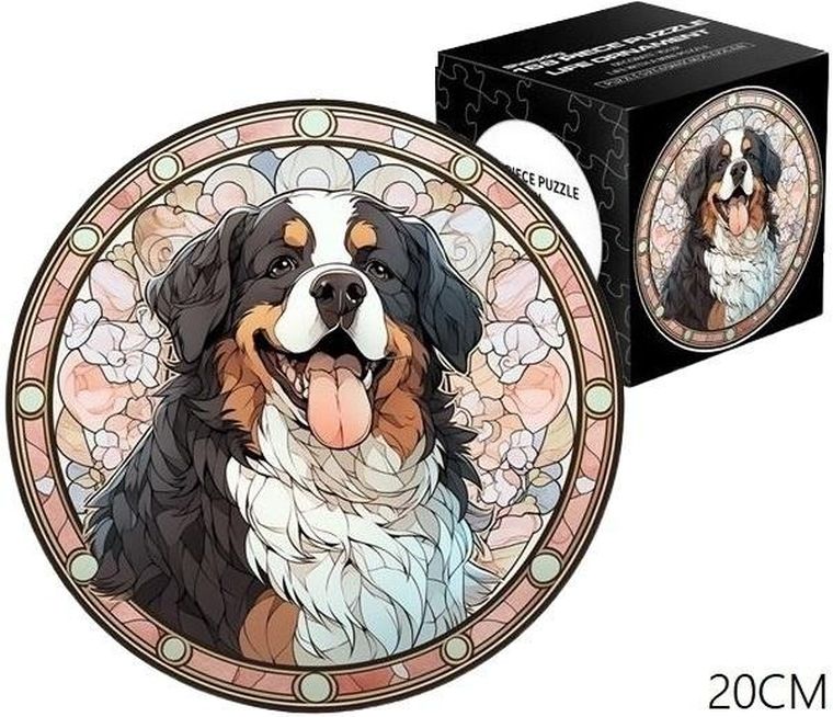 Merkpol, Witraż, Pies, puzzle, 168 elementów