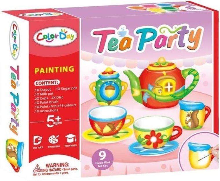 Merkpol, zestaw do herbaty, do malowania, 9 elementów