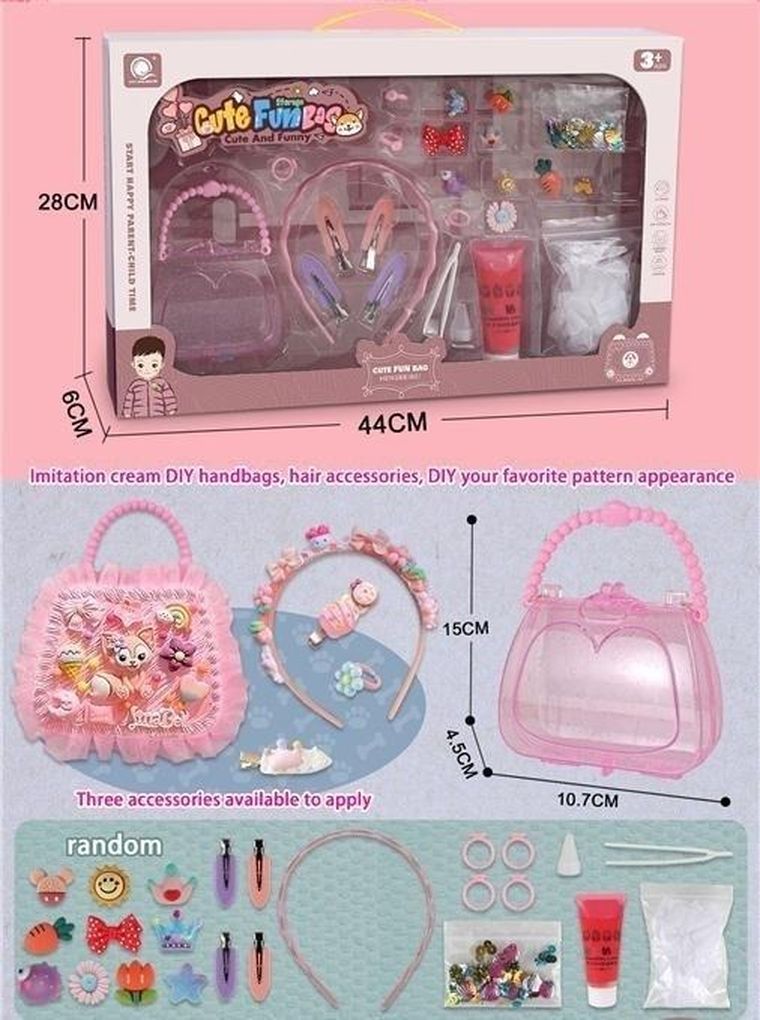 Merkpol, zestaw kreatywny, torebka z akcesoriami do włosów