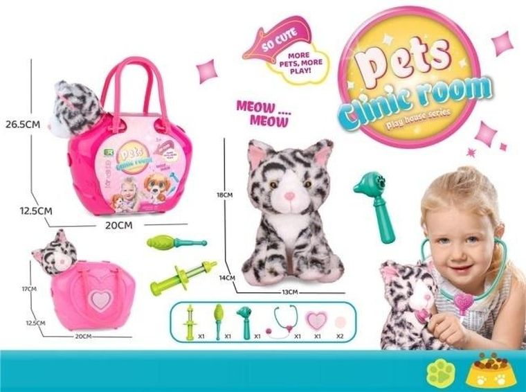 Merkpol, zestaw weterynarza z kotkiem w torbie