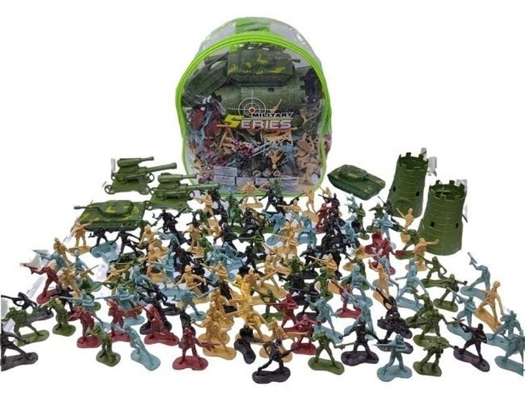 Merkpol, żołnierzyki, zestaw figurek z akcesoriami w plecaku