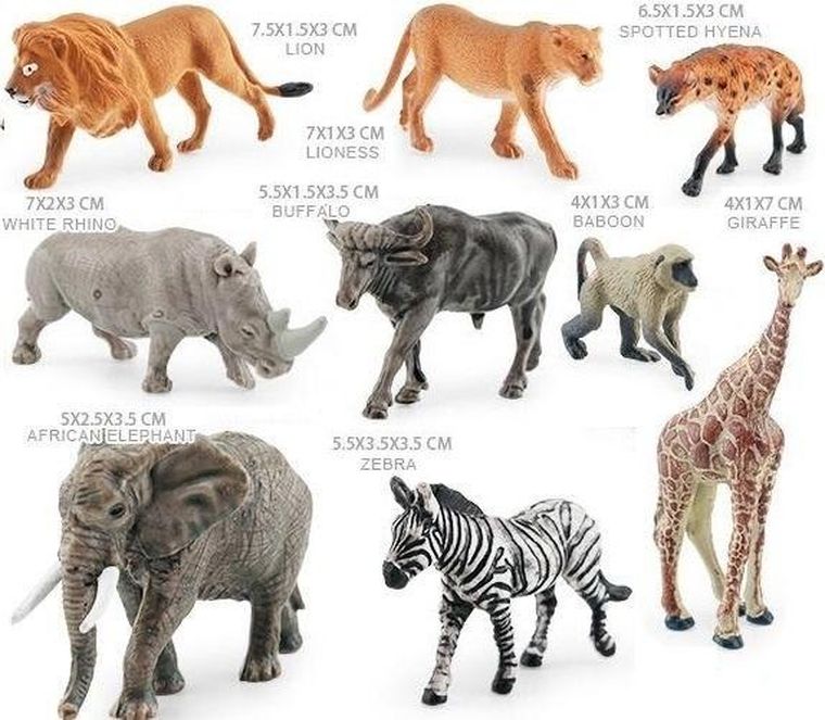 Merkpol, zwierzęta Afryki, zestaw figurek