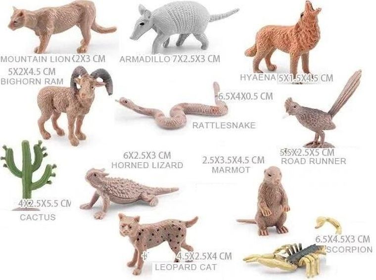 Merkpol, zwierzęta pustynne, zestaw figurek