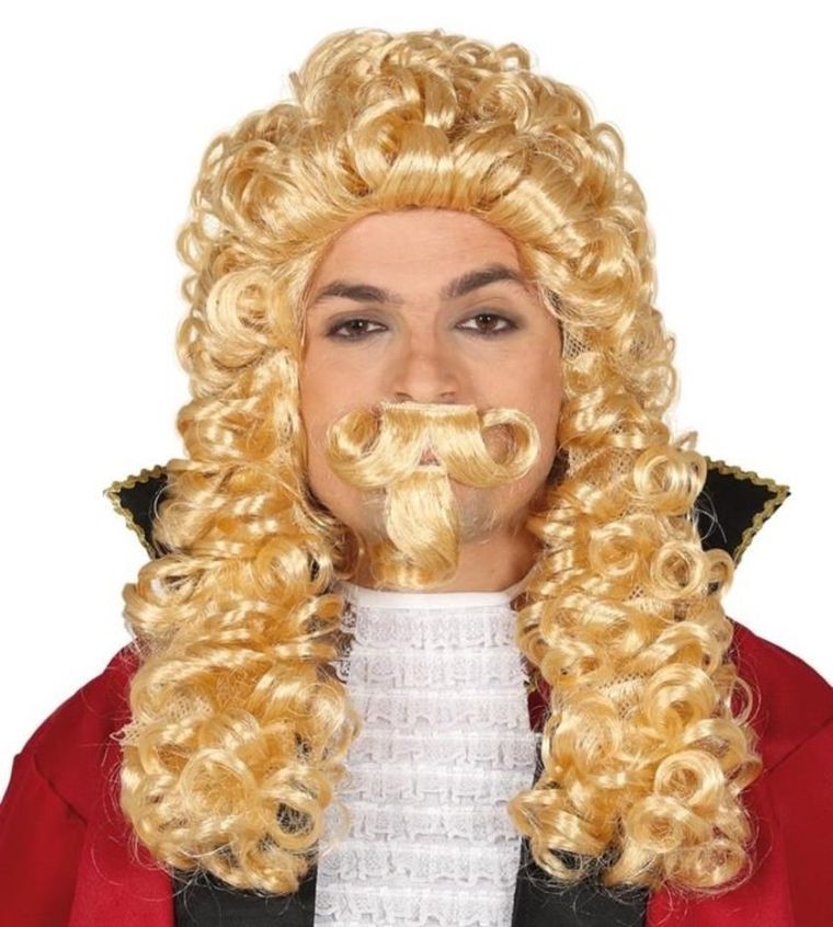 Męska peruka w stylu barokowym