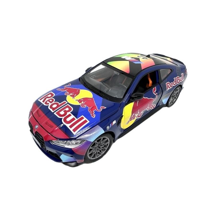 Metal Speed Zone, BMW M4 with RedBull, pojazd, model metalowy, niebieski, 1:23
