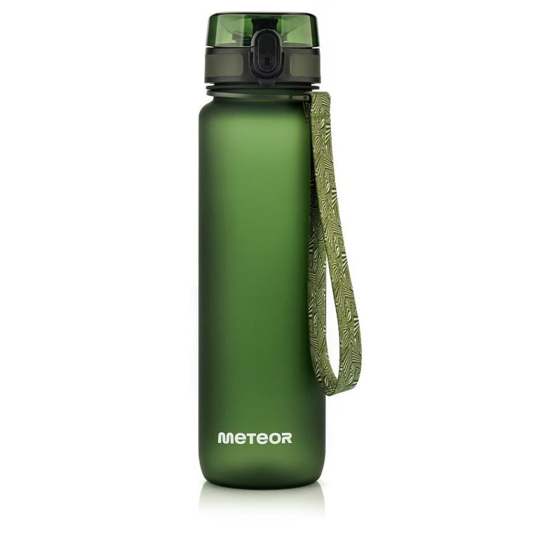 Meteor, bidon sportowy, ciemnozielony, 1000 ml