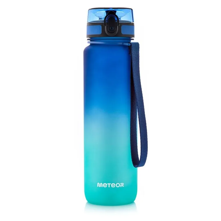 Meteor, bidon sportowy, niebiesko-turkusowy, 1000 ml