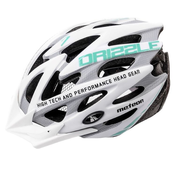 Meteor, Drizzle, MV29, kask rowerowy, rozmiar L, 58-61 cm, biało-szary
