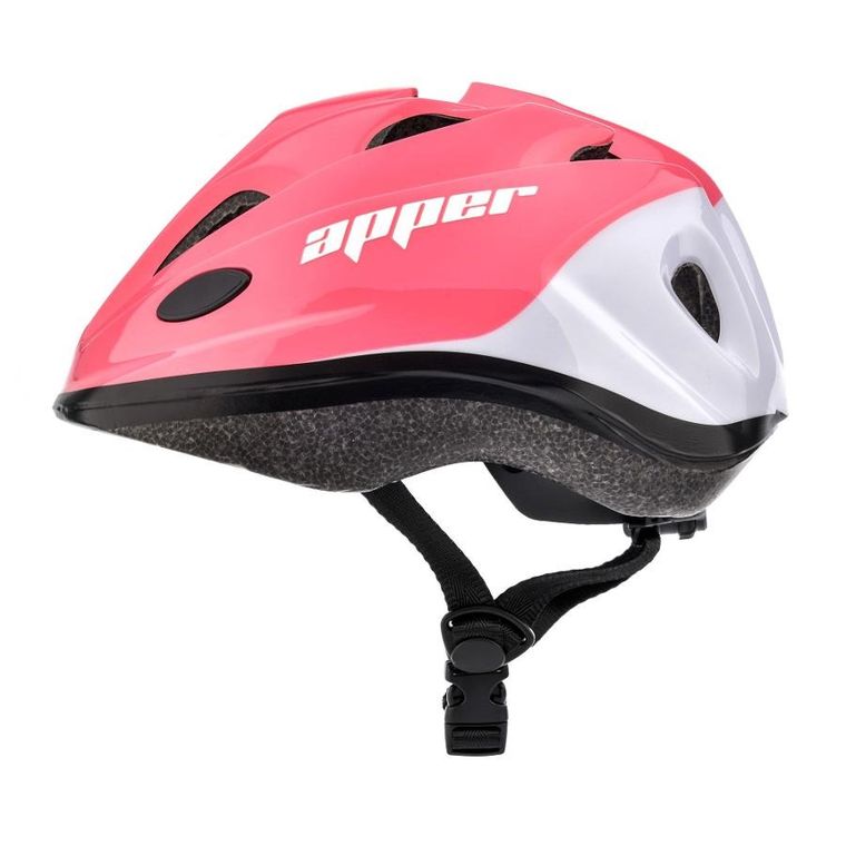Meteor, kask rowerowy, S 48-52 cm, Apper, koralowy
