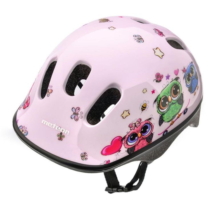 Meteor, kask rowerowy, S 48-52 cm, Little owl