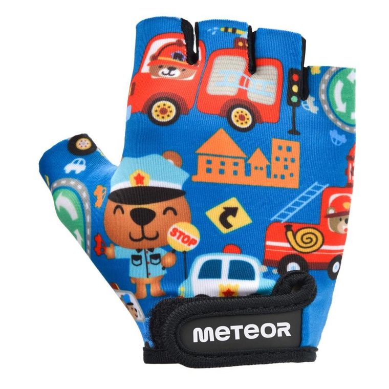 Meteor, Kids, rękawiczki rowerowe, rozmiar M, Safe city