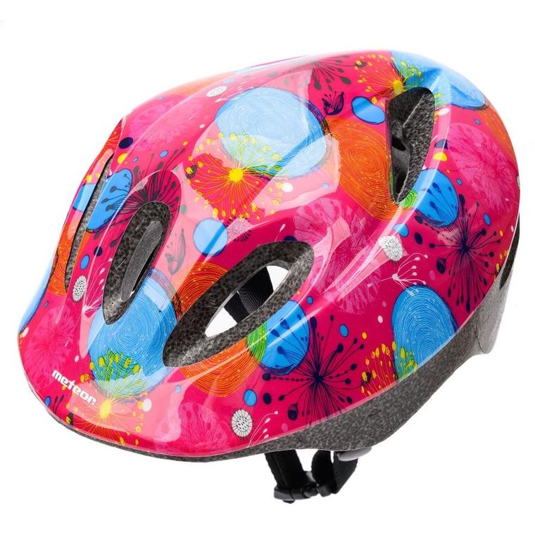 Meteor, KS05, kask ochronny, abstrakt, różowy, rozmiar 48-52 cm