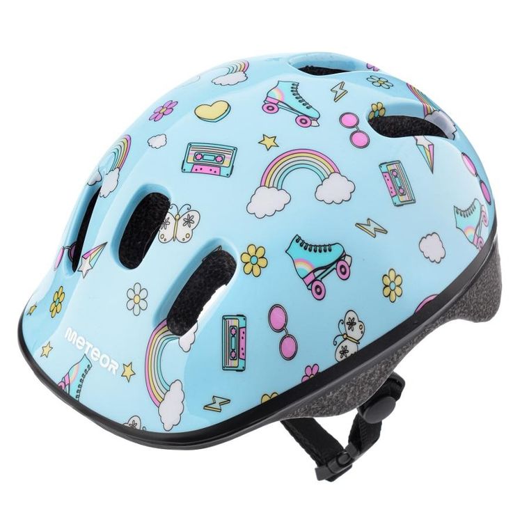 Meteor, KS06, kask ochronny, rainbow, rozmiar 44-48 cm