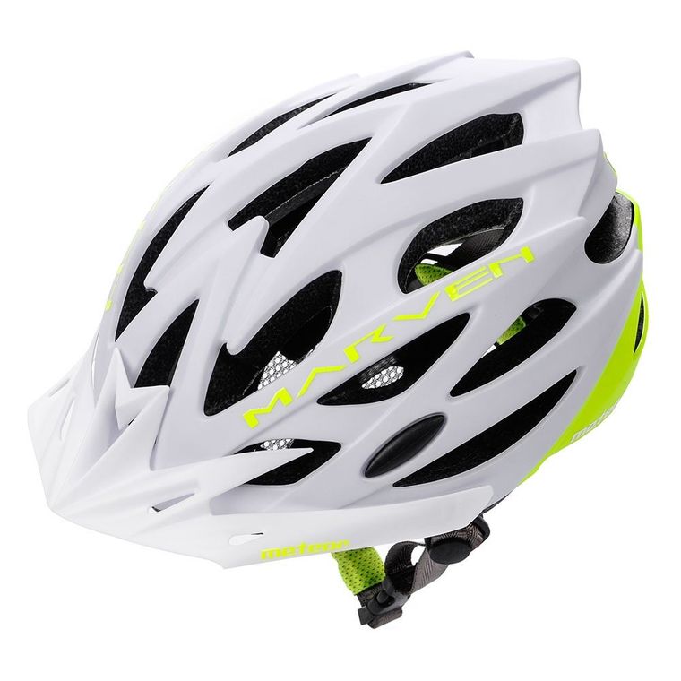 Meteor, Marven, kask rowerowy, rozmiar S, 52-56 cm, biało-zielony