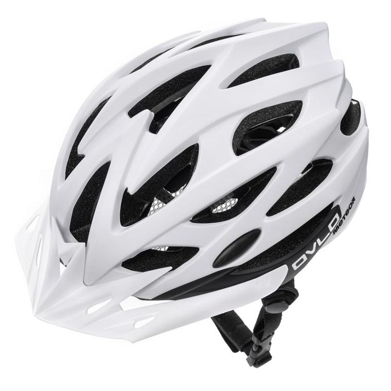 Meteor, Ovlo, kask rowerowy, biały, rozmiar M, 55-58 cm