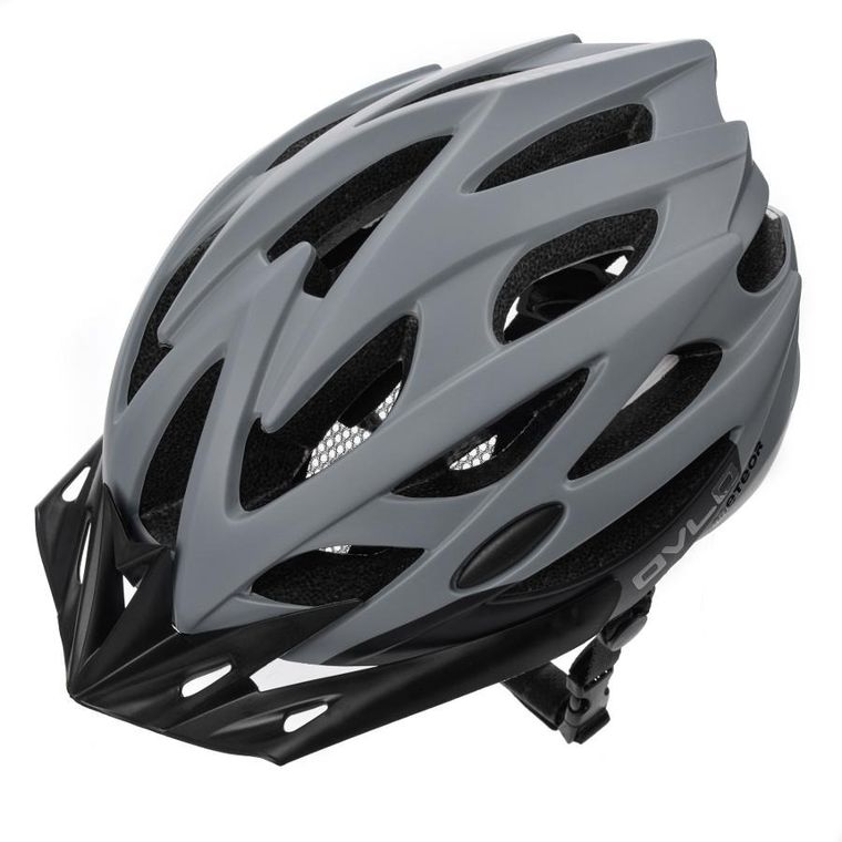 Meteor, Ovlo, kask rowerowy, szary, rozmiar M, 55-58 cm