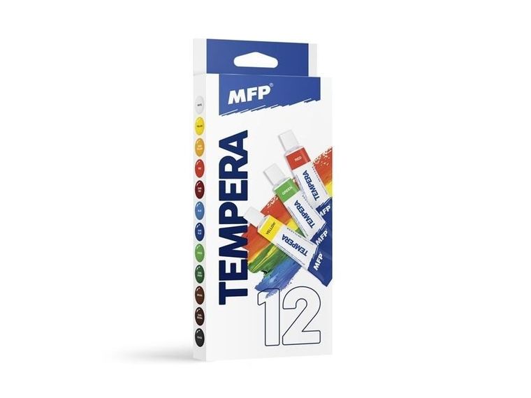 MFP, farby tempera, 12 kolorów, 12 ml