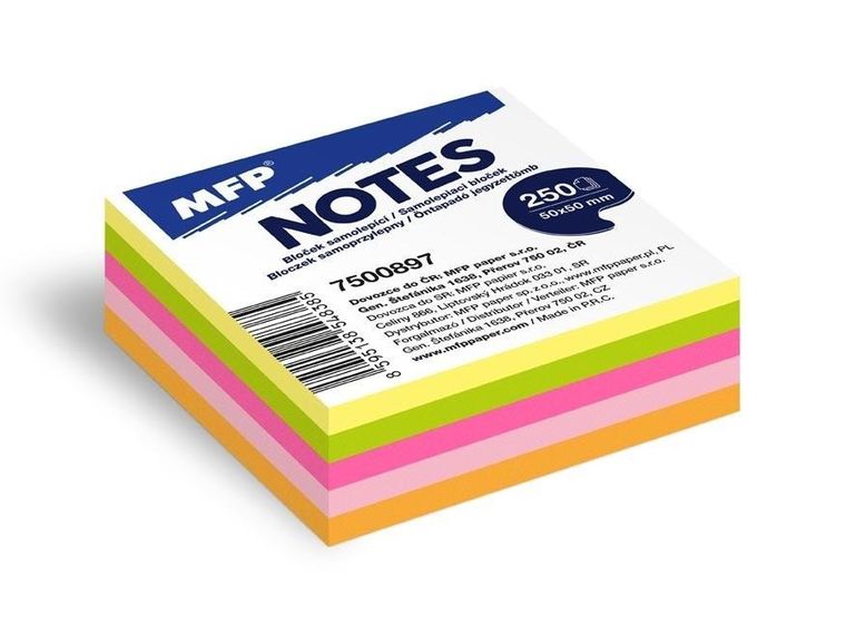 MFP, karteczki samoprzylepne, 5-5 cm, 250k