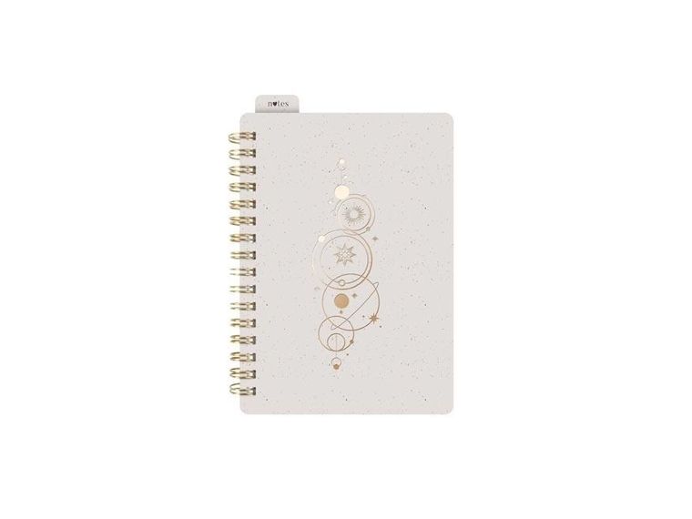 MFP, kołozeszyt z gumką A6, 80 kartek, linia, kremowy, 1 szt.