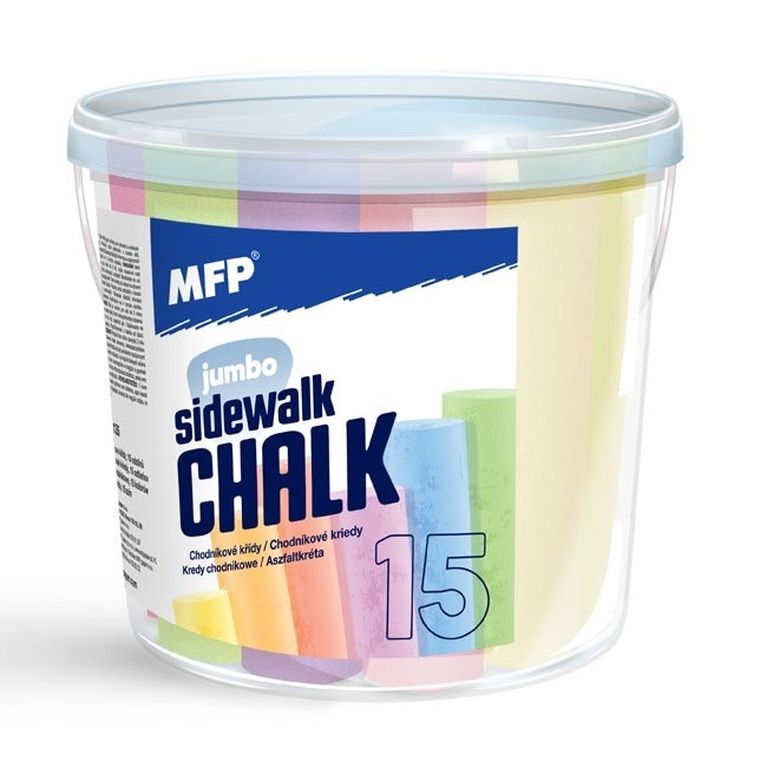 MFP, kreda chodnikowa, owalna, 15 szt.
