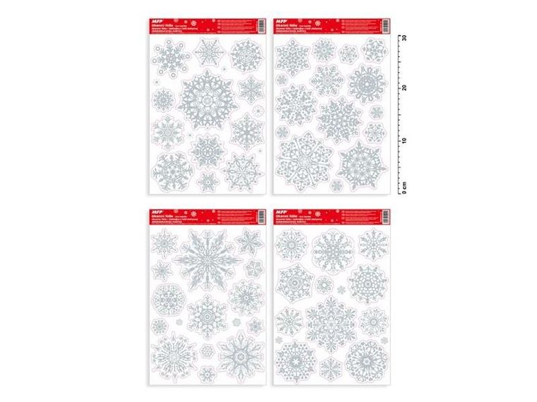 MFP, naklejki bożonarodzeniowe brokat, 20-30 cm