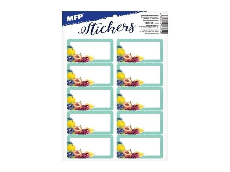 MFP, naklejki na przetwory, 16,2-23 cm