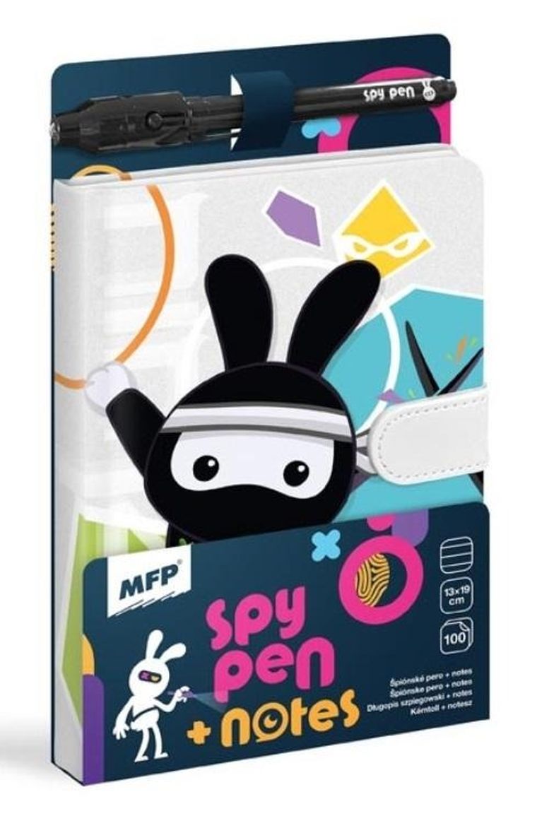MFP, notes czarny, linia, 100 kartek, Spy + długopis UV, 1 szt.