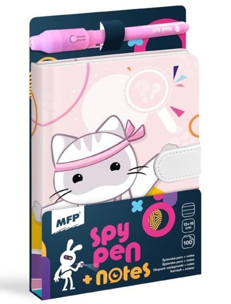 MFP, notes fioletowy, linia, 100 kartek, Spy + długopis UV, 1 szt.