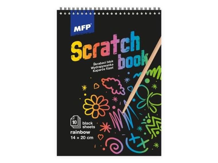MFP, notes wydrapywanka, tęcza, 20-14 cm
