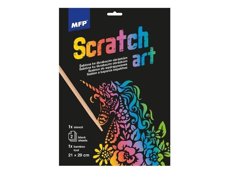 MFP, szablon do wydrapywanki, A4, Unicorn + 2 kartki