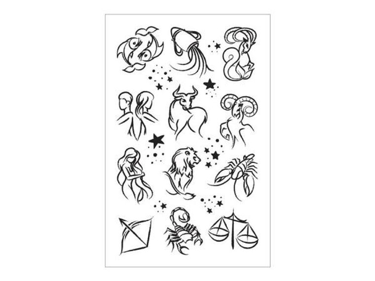 MFP, tatuaże, horoskop, znaki zodiaku, 8,5-13 cm