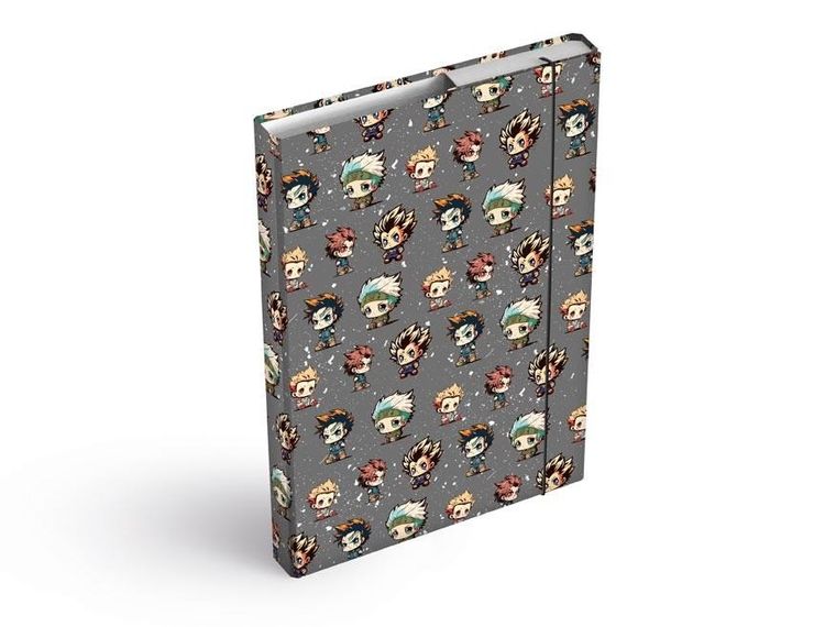 MFP, teczka skrzydłowa z gumką, A4, anime mascots, 1 szt.