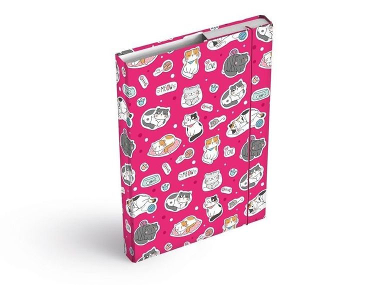 MFP, teczka skrzydłowa z gumką, A4, cats, 1 szt.