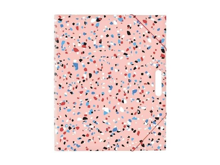 MFP, teczka z gumką A4, Terrazzo, różowa, 1 szt.