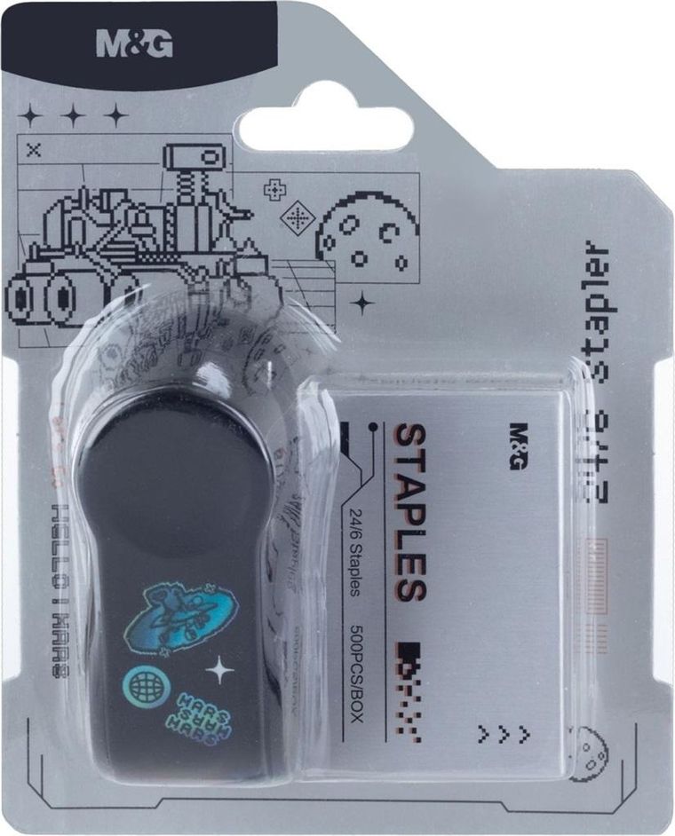 M&G, Hello Mars, zszywacz mini + zszywki, 24/6, 20K