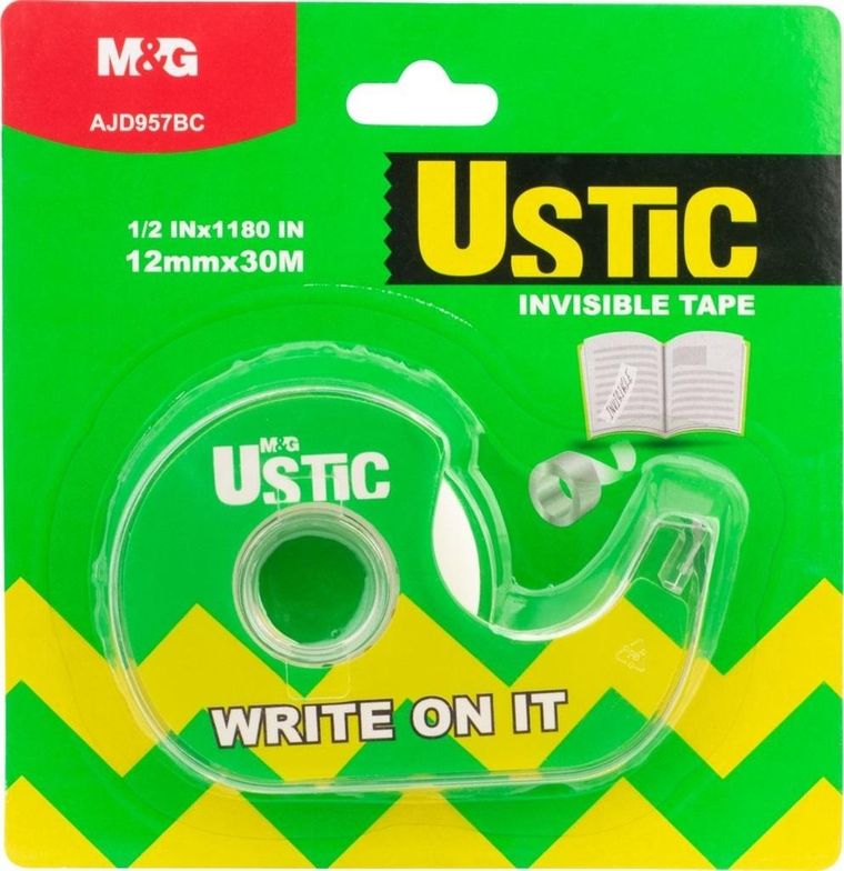 M&G, Invisible, taśma klejąca z podajnikiem, 12 mm x 30m
