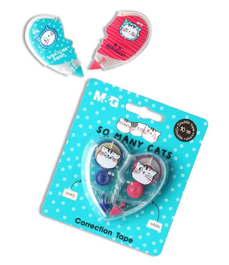 M&G, korektor w taśmie, So Many Cats, 5mx5mm, 2 szt.