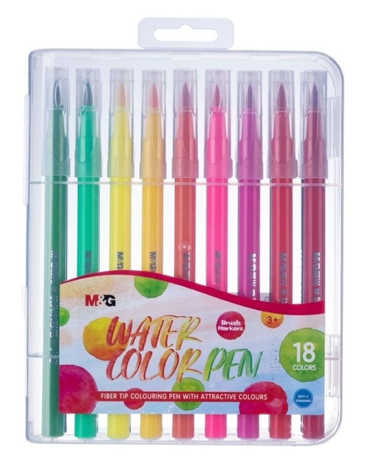 M&G, pisak artystyczny, pędzelkowy, 18 kolorów