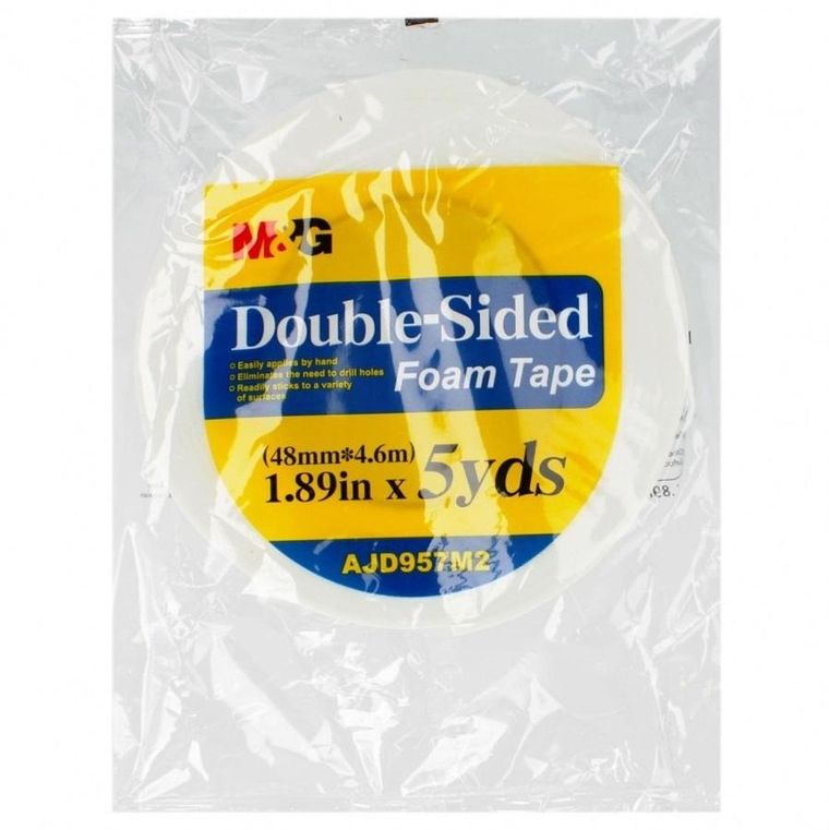 M&G, taśma dwustronna, biała, 48mm x 5m