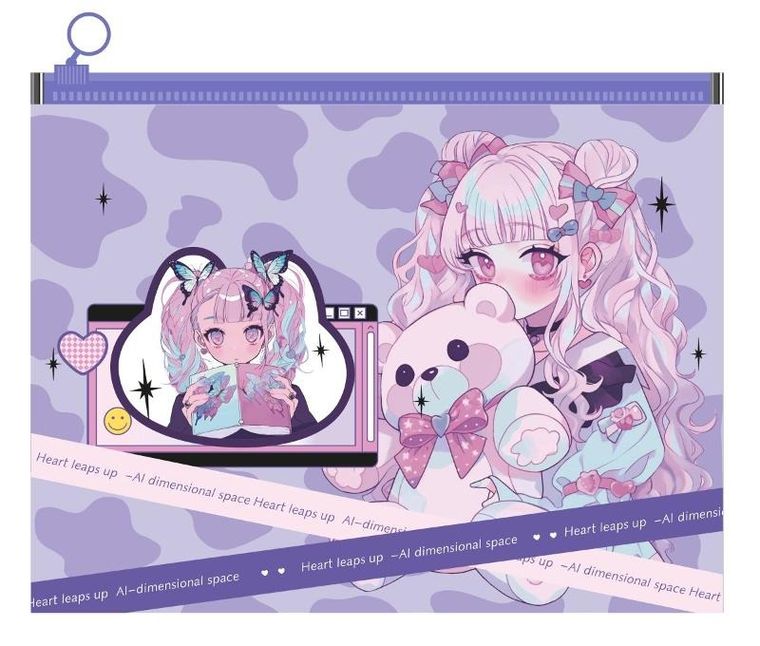 M&G, teczka z suwakiem B5, Manga Pink Fantasy, 1 szt.