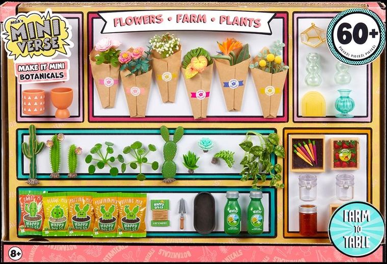 MGA's Miniverse, Make It Mini, Botanicals, zestaw kreatywny, mini kwiaty
