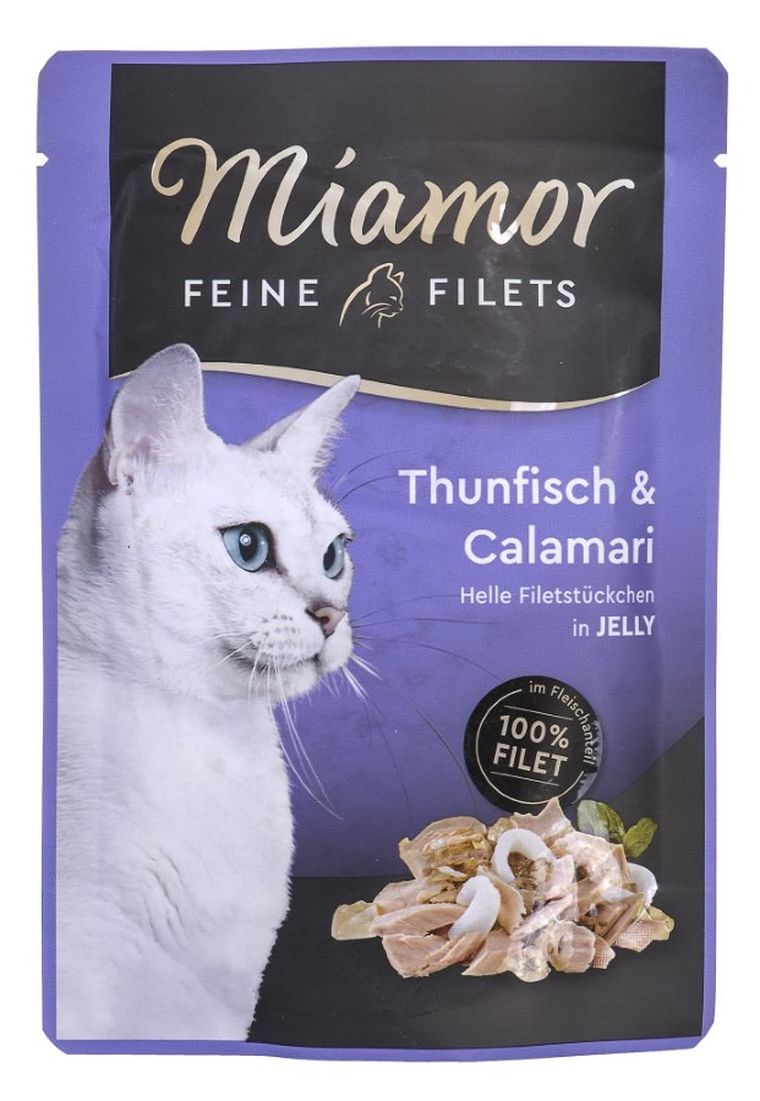Miamor, Feine Filets, karma mokra dla kota, tuńczyk z kalmarami, 100g